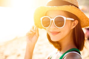 woman enjoy summer vacation on the beach