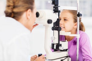 Girl Undergoing Eye Examination