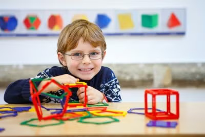 kid wearing eye glasses