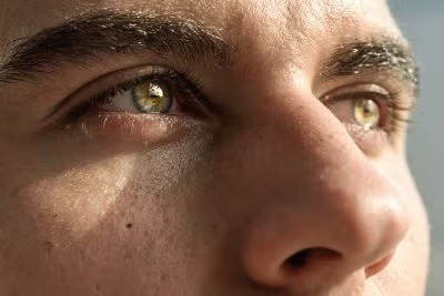 A person looking up