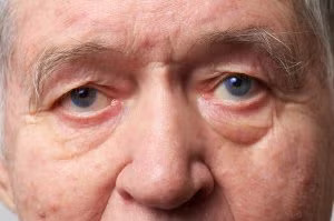 Close-up of an older person's eye