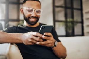 Man watching his phone