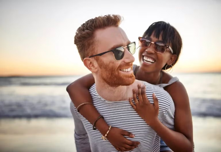 Couple is happy