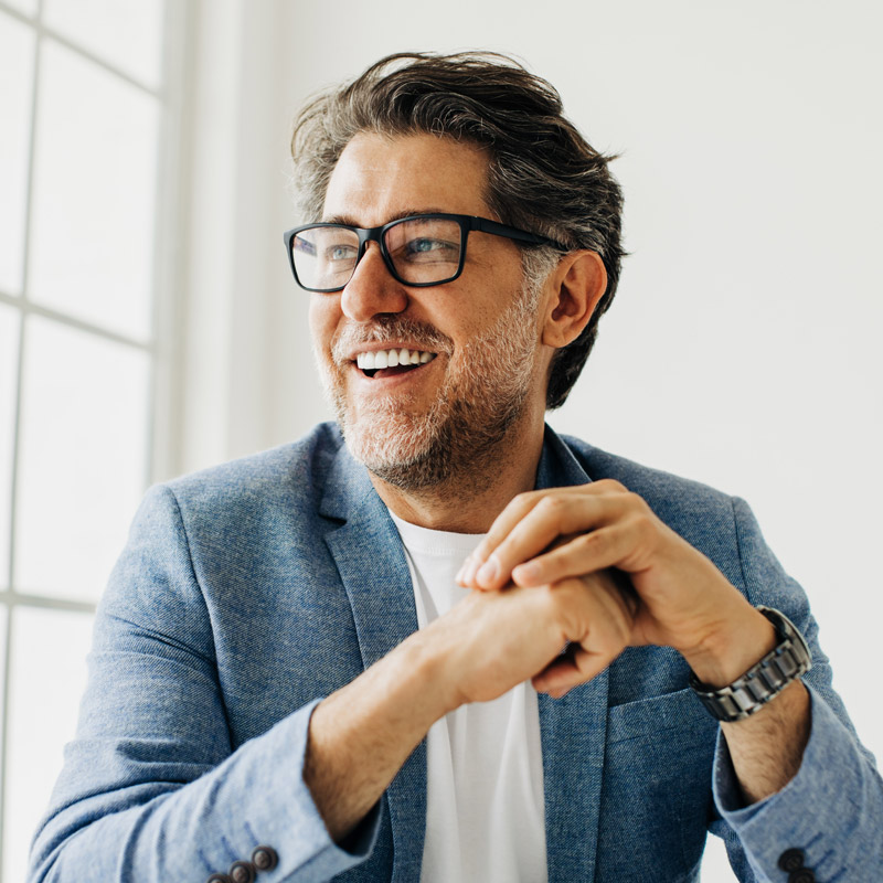 man smiling